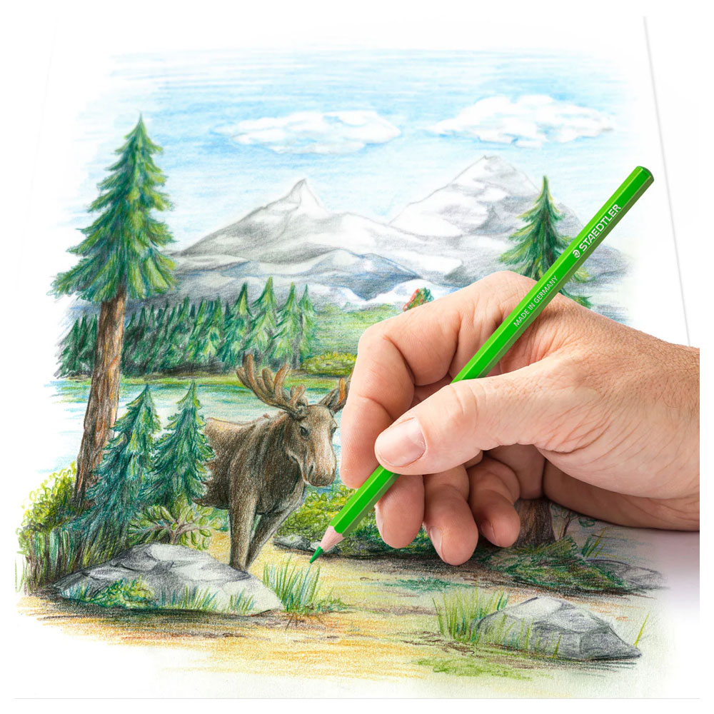 Creioane colorate 12 culori/set STAEDTLER, cutie metal Creioane colorate 12 culori/set STAEDTLER, cutie metal